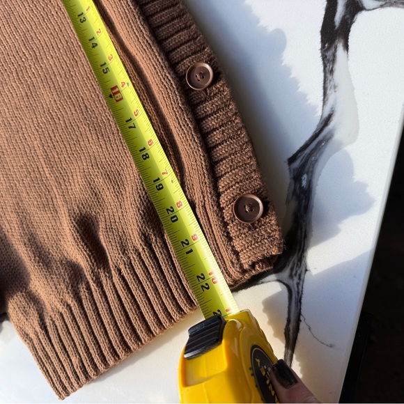 GAP NWT Linen and Cotton Blend Cardigan Sweater Women’s L in Warm Brown - Picture 5 of 7